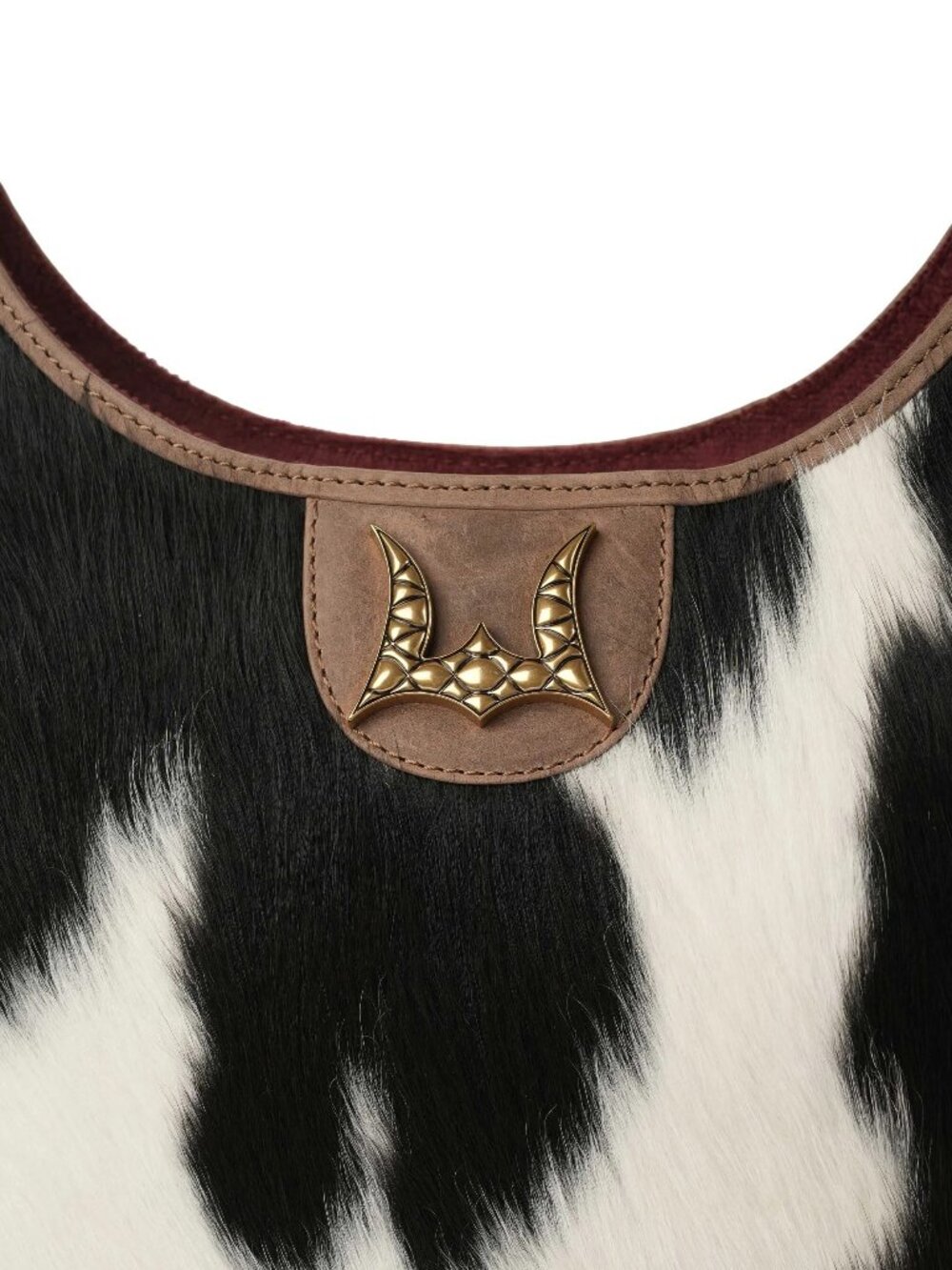 Myra Loyal West Medium Purse Black White Cowhide Leather Shoulder Bag NWT - Picture 5 of 9